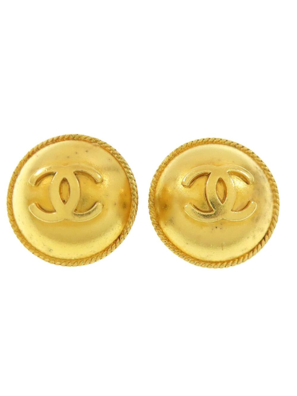 Chanel Cc Logo Clip-On Earrings Gold- #299599C69B